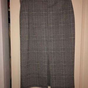 Plaid pencil skirt